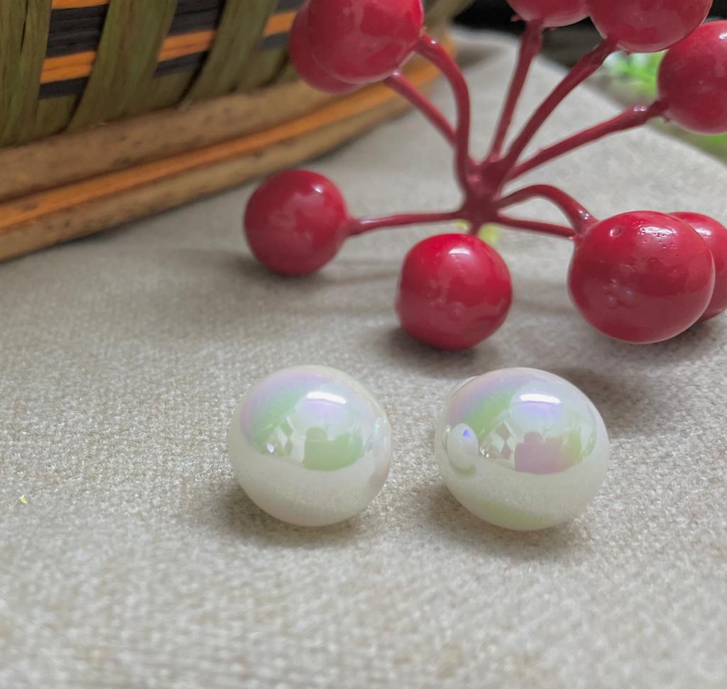 Two Way White Pearl Studs