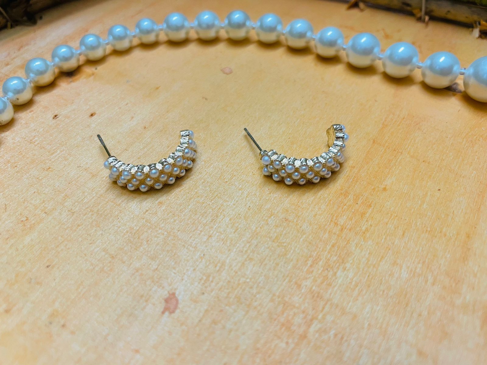 Opulent Pearl Half Loops Earrings