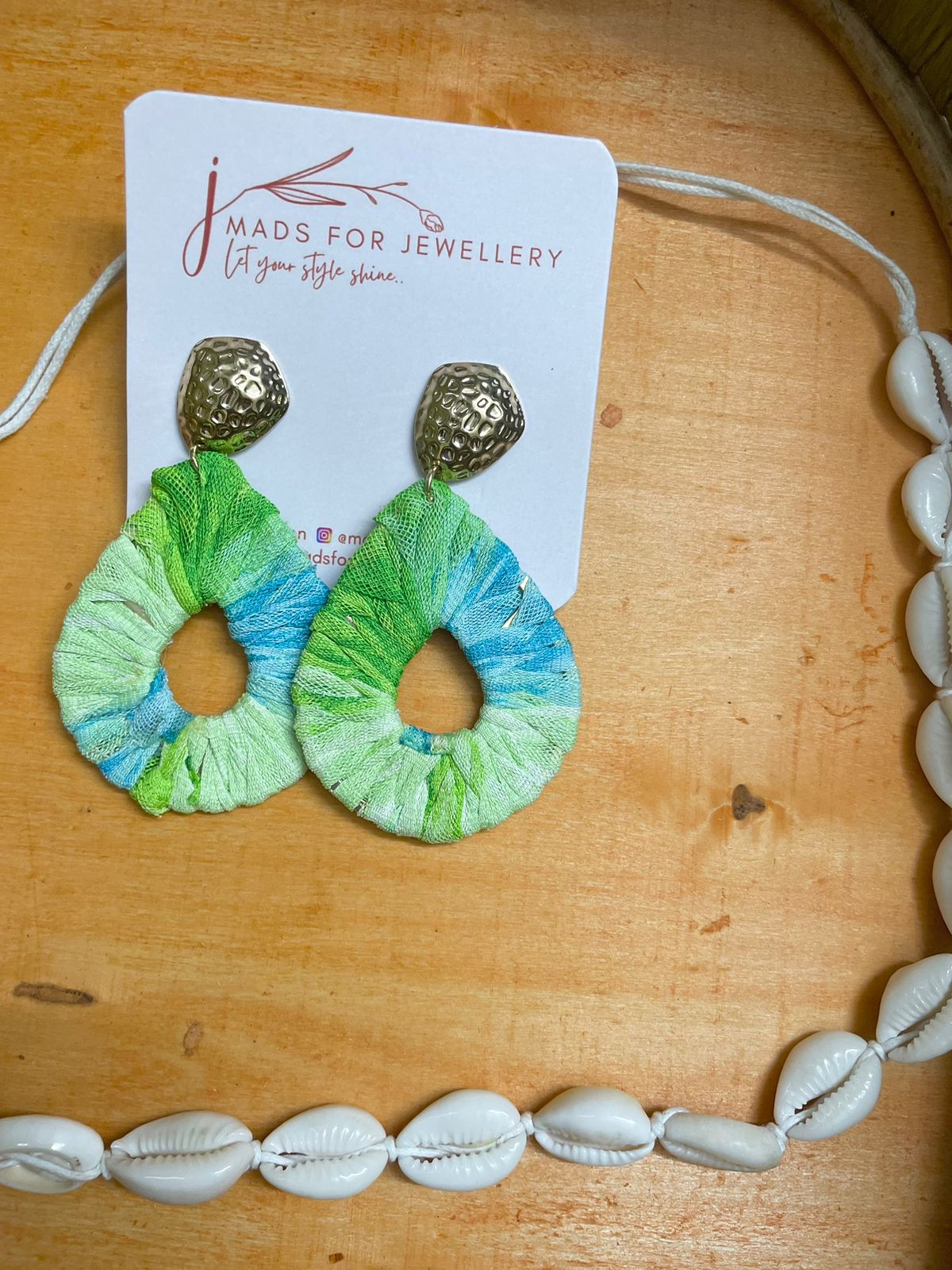 Artisan Multishade Fabric Earrings