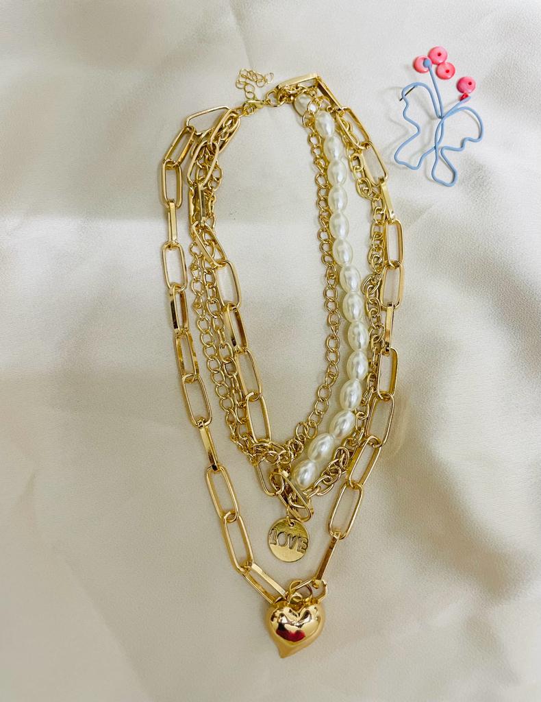 Stylish Pendant Pearl Neckpiece